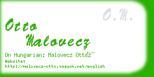 otto malovecz business card